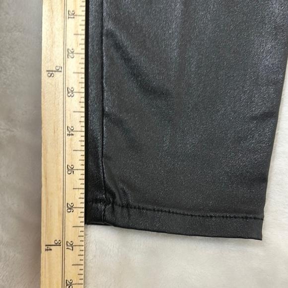 KanCan Black Cropped Ankle Pants with Sleek Finish - Picture 7 of 8